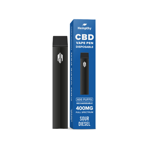 Hempthy 600mg CBD Disposable Vape Pen 600 Puffs